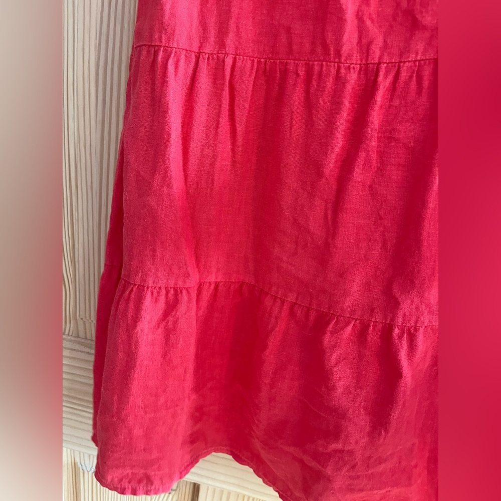 Rosemarine Red Linen Embroidered Women’s Dress Size‎ L - Picture 7 of 16